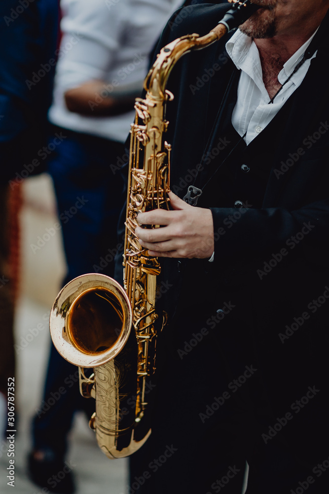 Obraz premium Saxophoniste 
