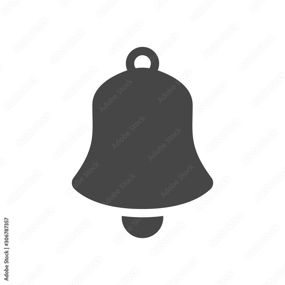 Message chat notification bell flat vector icon for apps isolated on white background. Message chat notification bell flat vector icon for apps isolated on white background.