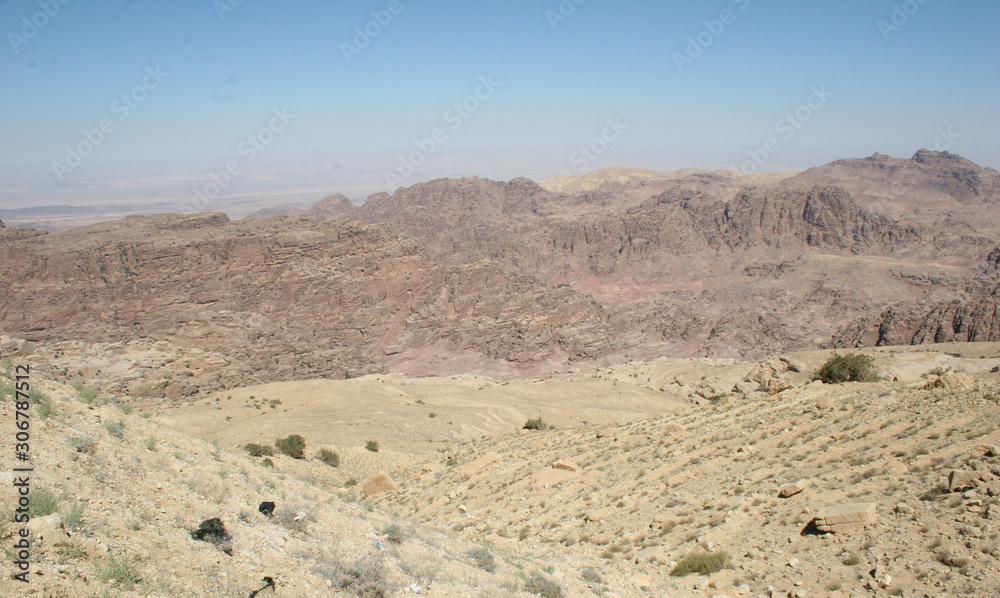 Desert view from Jordan to Israel