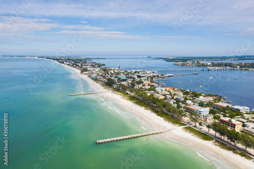 Drone photo of Sarasota Englewood area and Manasota Key