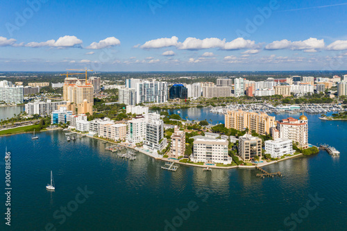 Sarasota downtown drone aerial landscape photo