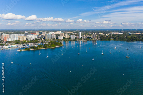 Sarasota downtown drone aerial landscape photo
