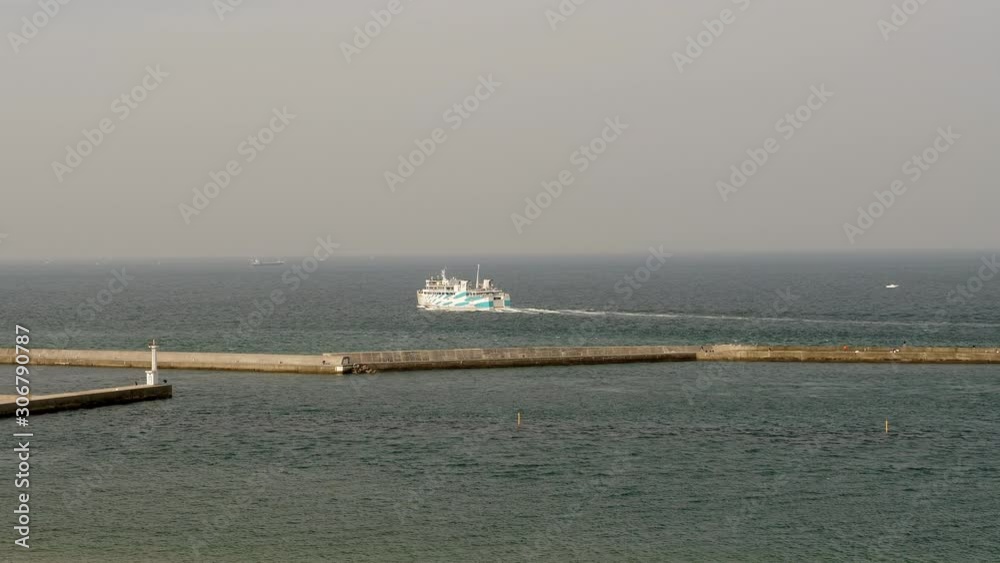 View of the port in Tahara Japan in the city View of the port in Tahara Japan in the city