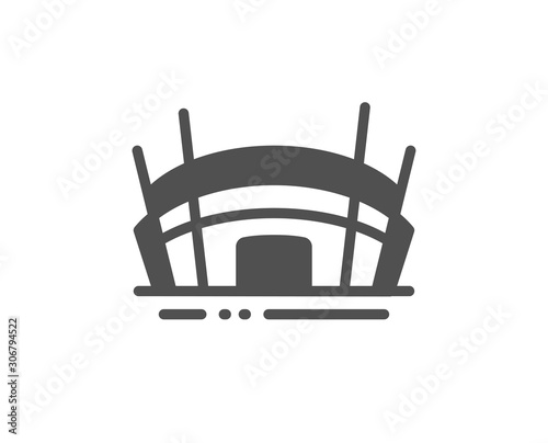 Competition building sign. Arena stadium icon. Sport complex symbol. Classic flat style. Simple arena stadium icon. Vector
