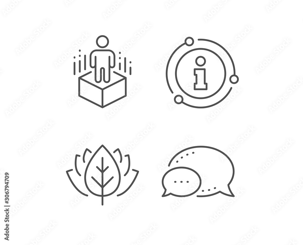 Augmented reality line icon. Chat bubble, info sign elements. VR simulation sign. 3d person symbol. Linear augmented reality outline icon. Information bubble. Vector Augmented reality line icon. Chat bubble, info sign elements. VR simulation sign. 3d person symbol. Linear augmented reality outline icon. Information bubble. Vector