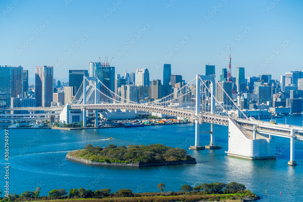 Obraz premium Tokyo cityscape, Japan Bay Area