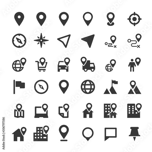 map marker icon location vector