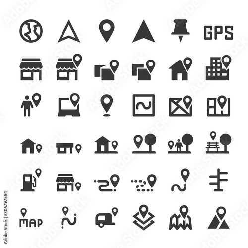 map marker icon location vector