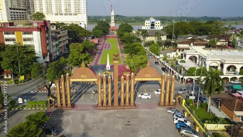 Aerial view of a public park in the city of Kota Bharu in Kelantan.