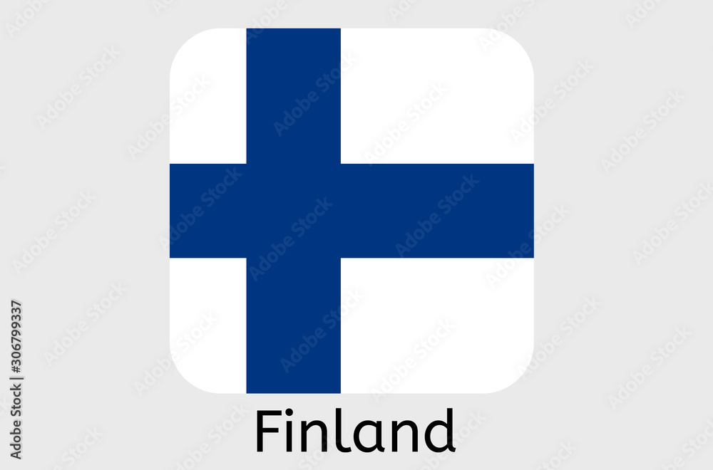 Finnic flag icon, Finland country flag vector illustration Finnic flag icon, Finland country flag vector illustration