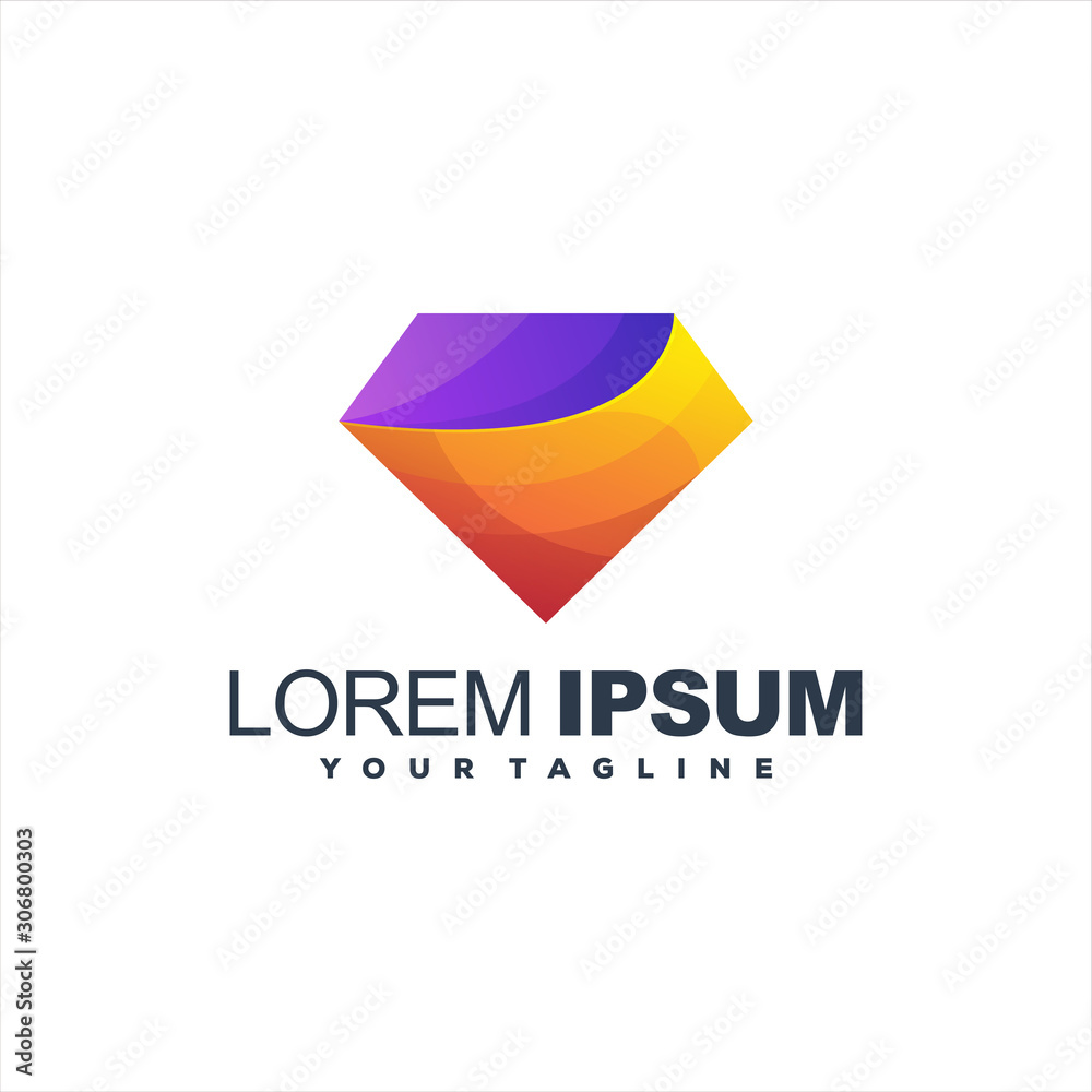 awesome diamond gradient logo design awesome diamond gradient logo design
