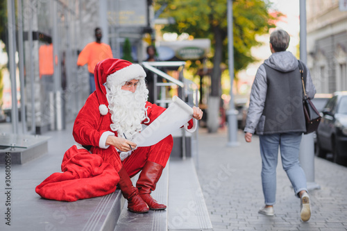 Santa Claus at the store