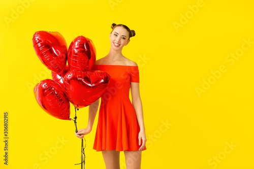 Beautiful young woman with ...