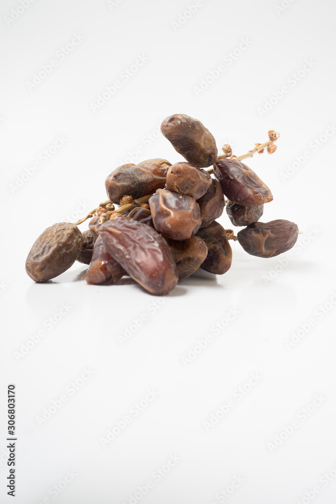 Dried date on white background Dried date on white background
