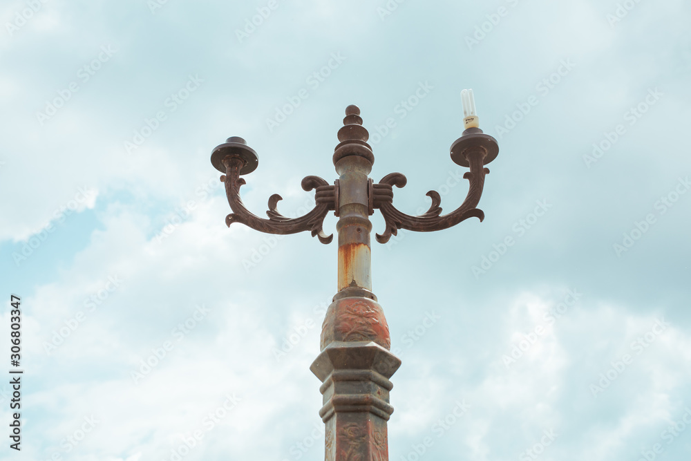 Lighting Lamp latern on the street in Asia