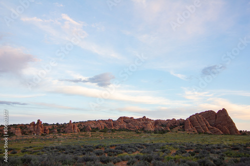 Landscape Shot of Rock Formations at Arches National Park