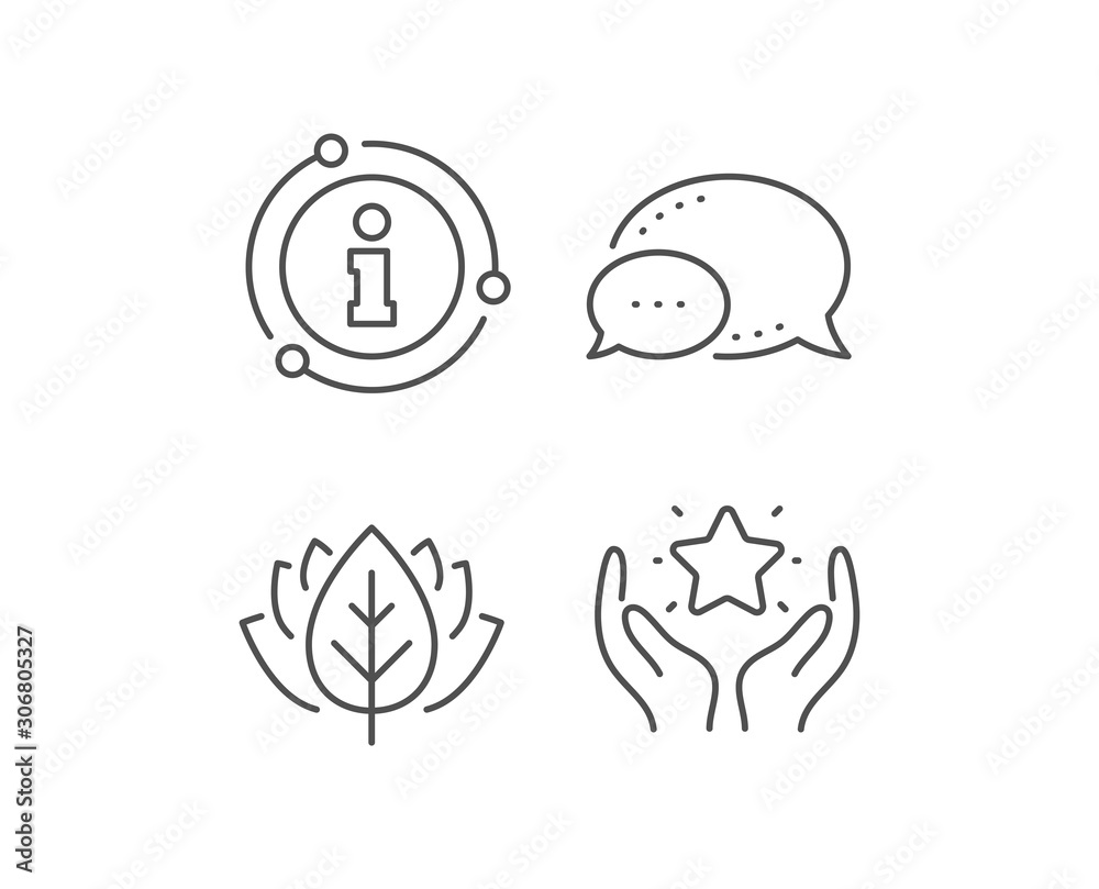 Ranking line icon. Chat bubble, info sign elements. Holding star sign. Best rank symbol. Linear ranking outline icon. Information bubble. Vector Ranking line icon. Chat bubble, info sign elements. Holding star sign. Best rank symbol. Linear ranking outline icon. Information bubble. Vector