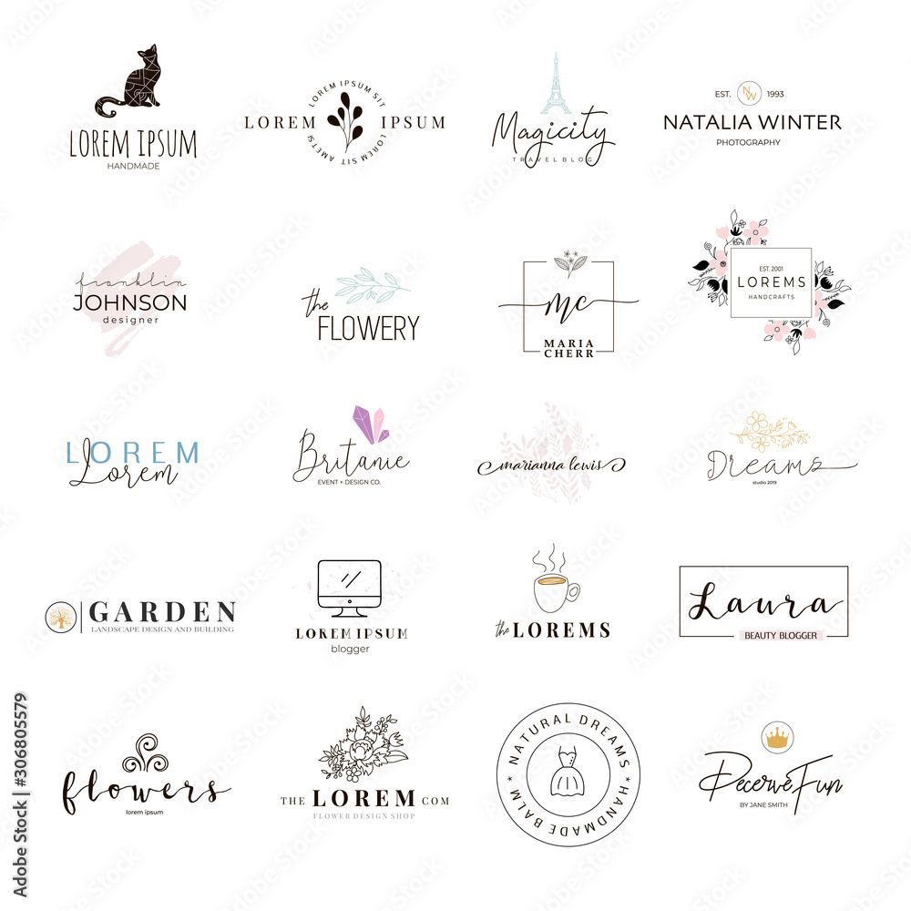 Initial DL feminine logo. Usable for Nature, Salon, Spa, Cosmetic and  Beauty Logos. Flat Vector Logo Design Template Element. 17550624 Vector Art  at Vecteezy