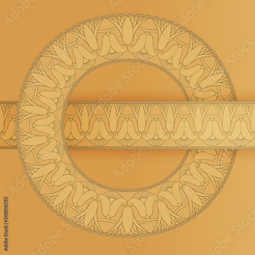 egyptian symbol ornamental  composition architecture