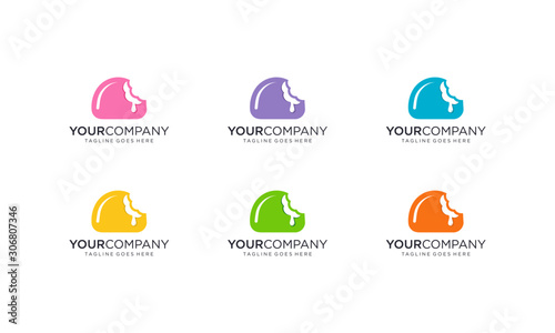 Mochi for logo design concept on white background