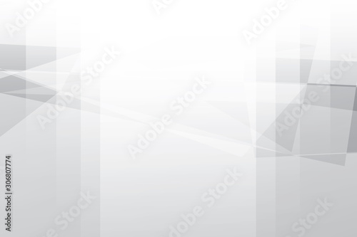 Abstract geometric white and gray color background. Vector, illustration.	