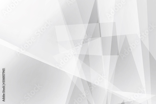 Abstract geometric white and gray color background. Vector, illustration.	