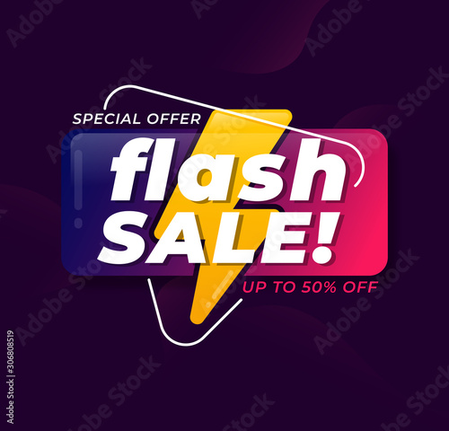Flash sale discount banner promotion