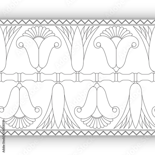 egyptian symbol ornamental  composition architecture