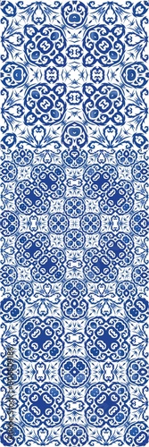 Ornamental azulejo portugal tiles decor.