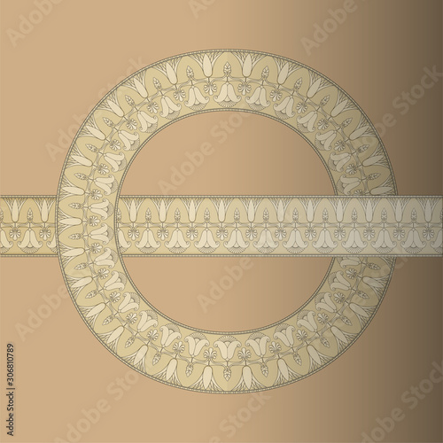 egyptian symbol ornamental  composition architecture