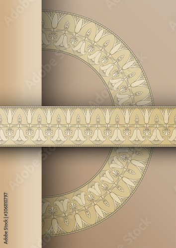 egyptian symbol ornamental  composition architecture
