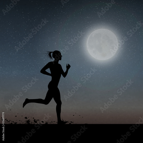 A woman running on the field 
