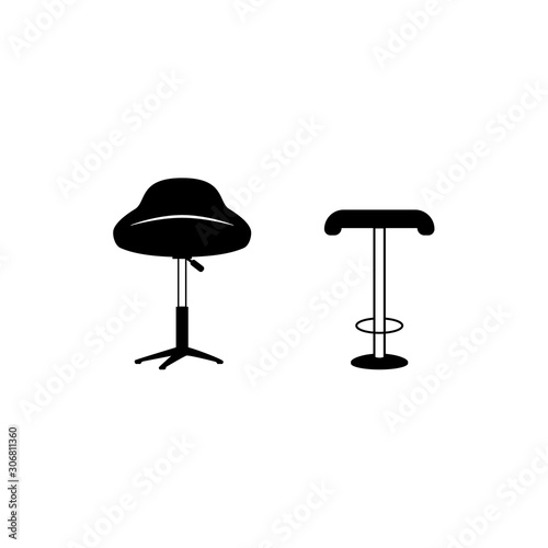 Cafe stool vector design concept