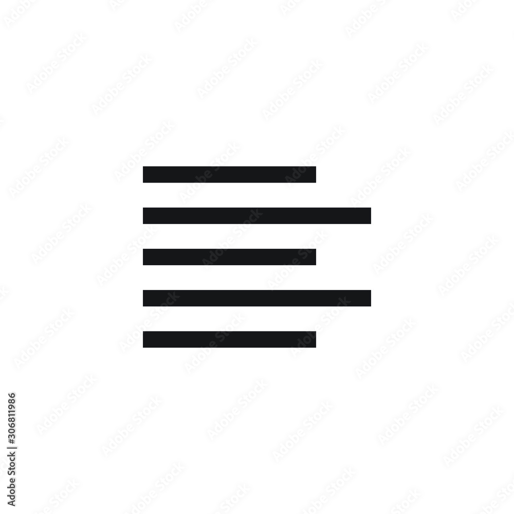 Alignment Icon flat design such as left, right, center,top and bottom. Alignment Icon flat design such as left, right, center,top and bottom.