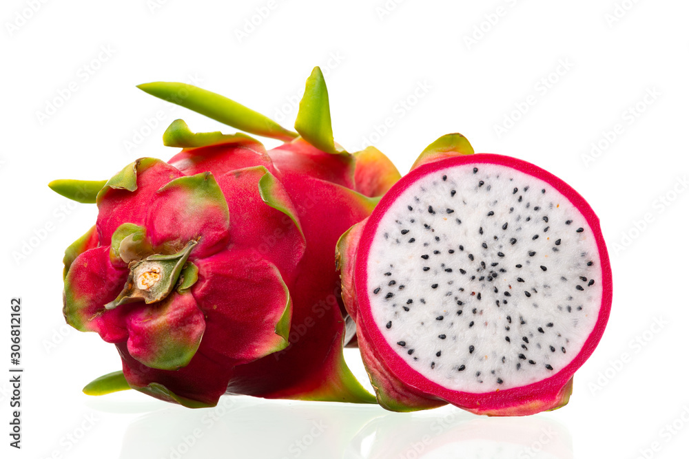 Dragon fruit, pitaya isolated on white Dragon fruit, pitaya isolated on white
