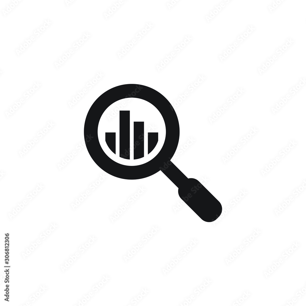 Analysis icon flat design. Vector illustration. Analysis icon flat design. Vector illustration.