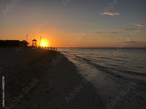 sunset on beach
