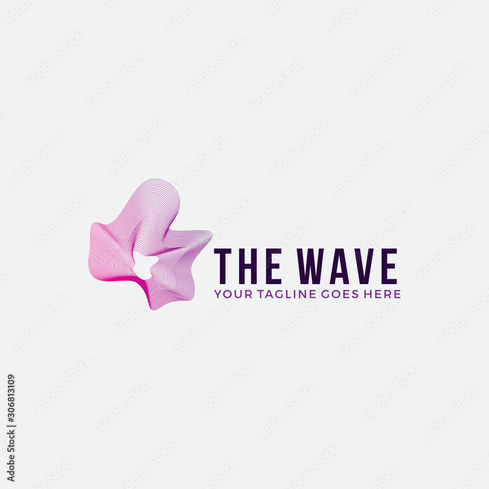 Sound wave logo vector illustration icon Inspiration custom logo design vector