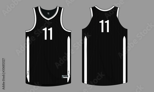 black basketball jersey template