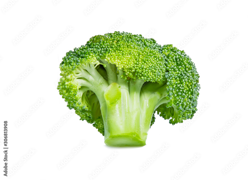 Fresh broccoli in closeup isolated on white background Fresh broccoli in closeup isolated on white background