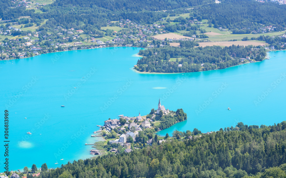 View of the landscape Wörthersee