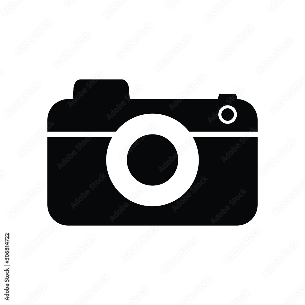 Photo camera icon on white background. vector illustration Photo camera icon on white background. vector illustration