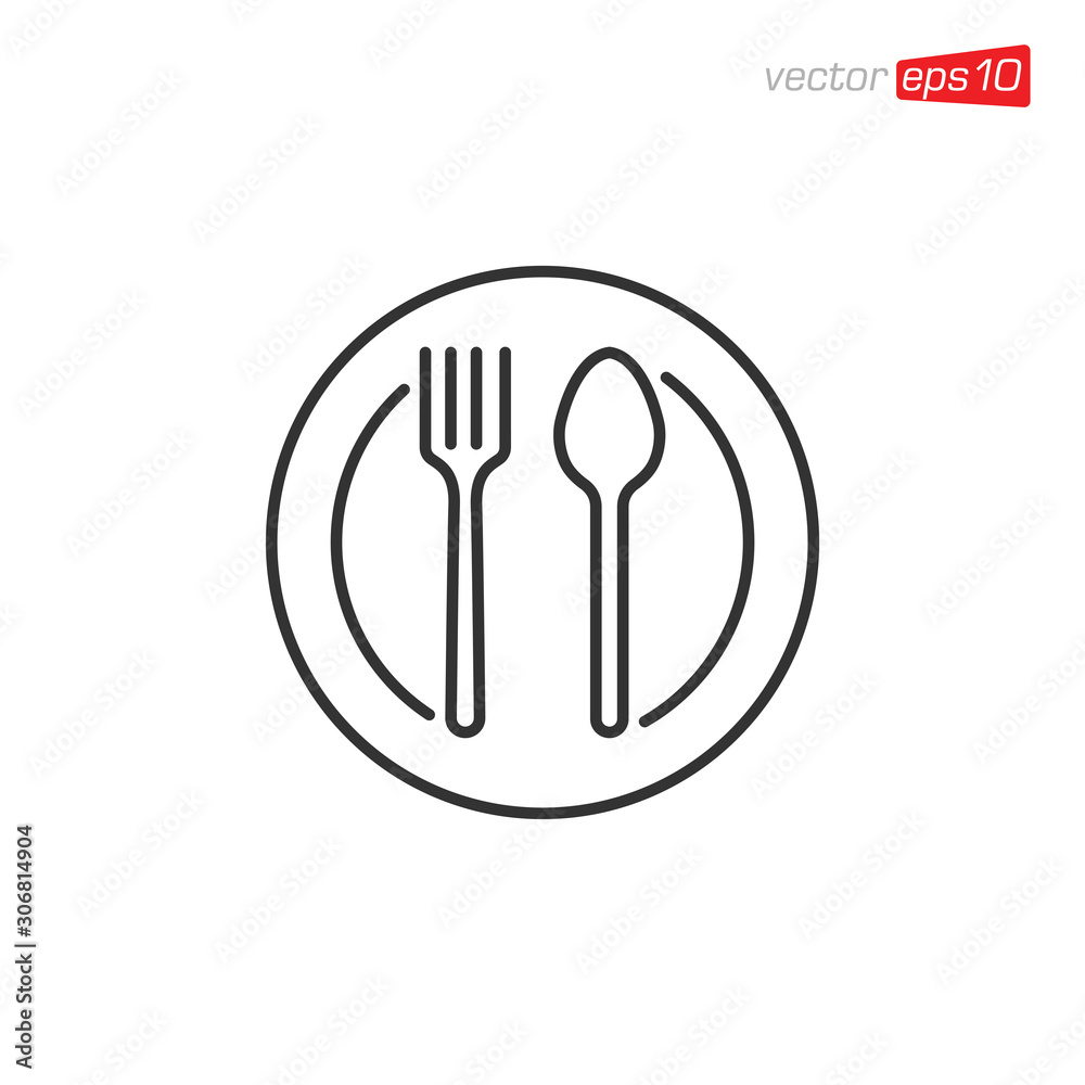 Cutlery Icon Design Vector Template Cutlery Icon Design Vector Template