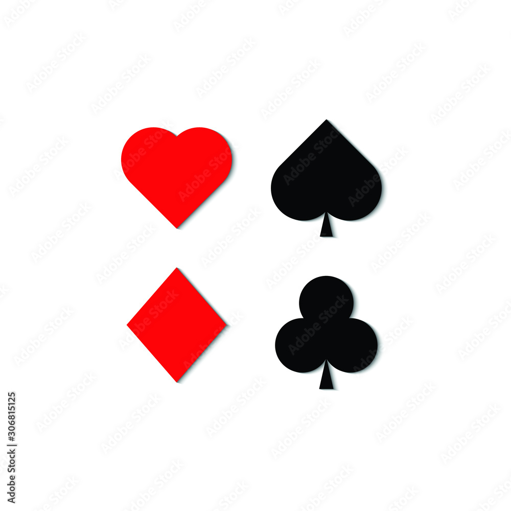 set of playing card casino symbol. vector illustration set of playing card casino symbol. vector illustration