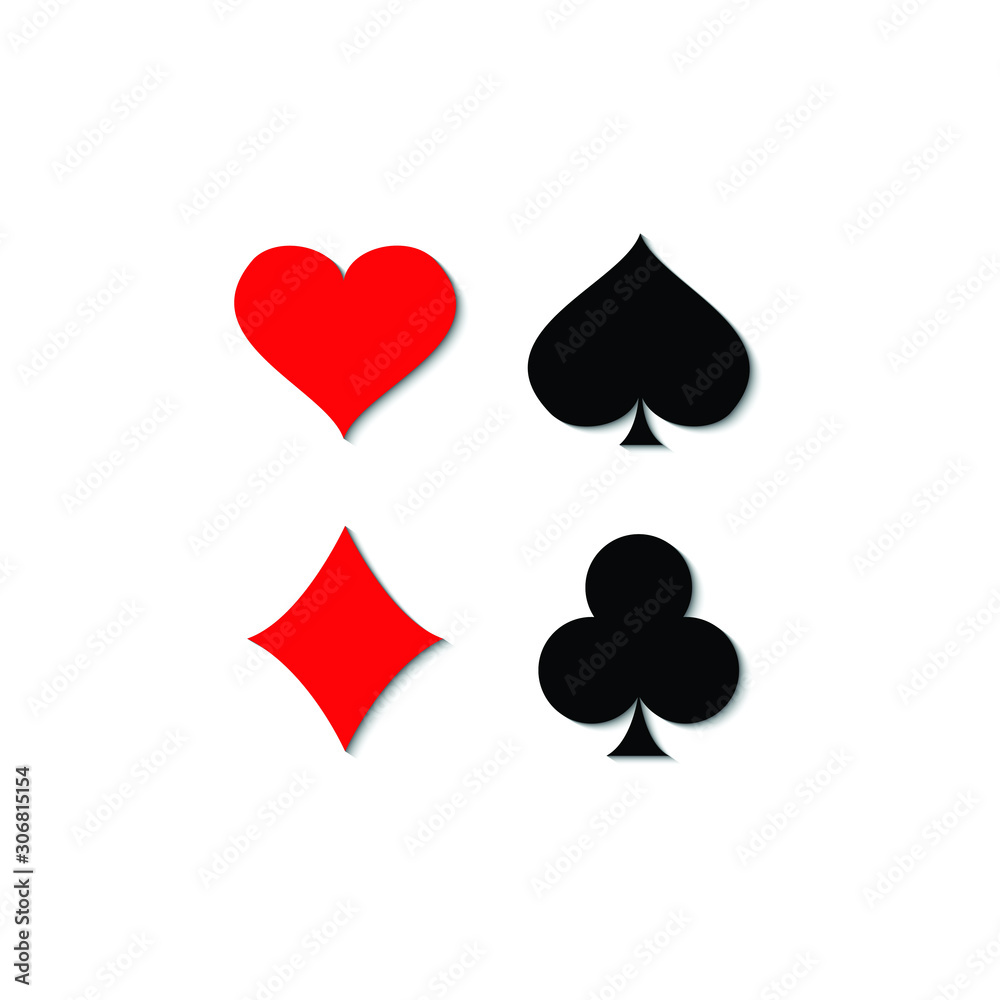 set of playing card casino symbol. vector illustration set of playing card casino symbol. vector illustration