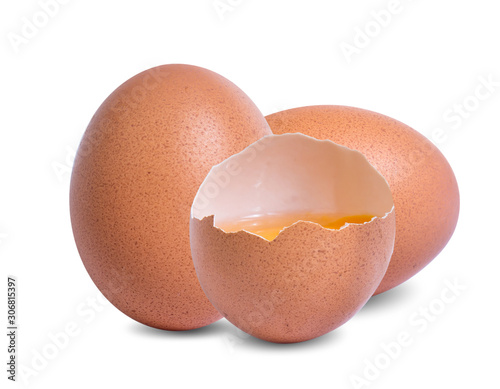 egg fresh raw isolated on white background