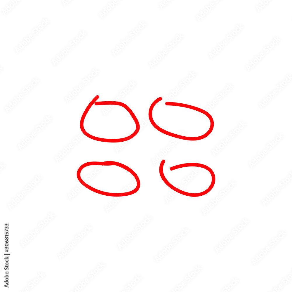 Circle hand drawn isolated on white background. vector illustration Circle hand drawn isolated on white background. vector illustration