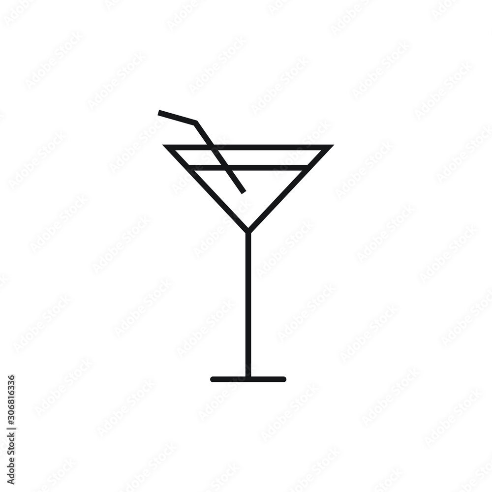 Martini cocktail icon design, vector illustration Martini cocktail icon design, vector illustration