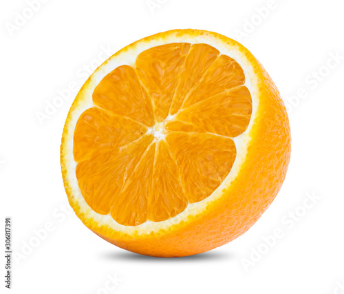 orange fruit isolated on white background