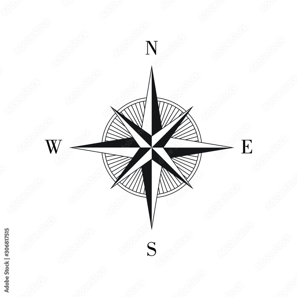 Compass sign icon symbol. vector illustration Compass sign icon symbol. vector illustration
